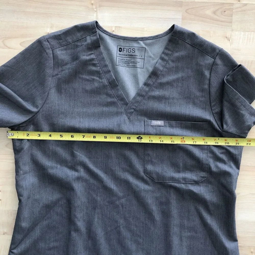 FIGS Gray Technical Collection Shirt Jogger Scrub Set Women's Large - Picture 9 of 16